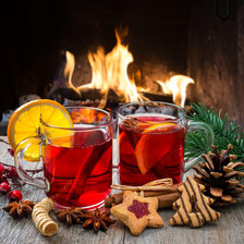 Схема вышивки «глинтвейн»