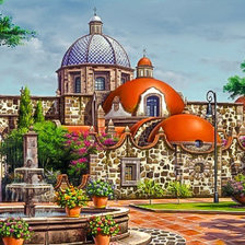 Схема вышивки «Cloister Garden.»