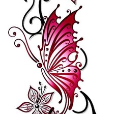 Схема вышивки «бабочка»