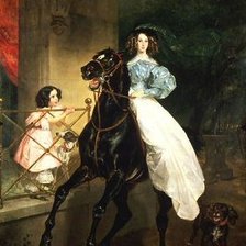 Схема вышивки «Всадница»