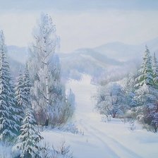 Схема вышивки «зима»