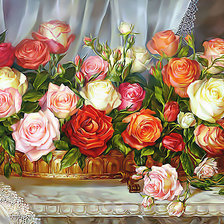 Схема вышивки «Розы.»