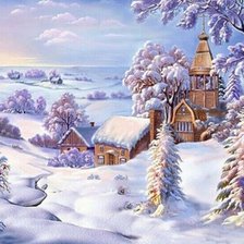 Схема вышивки «зима»