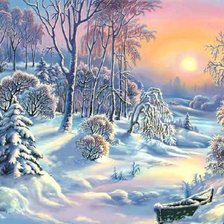 Схема вышивки «зима»