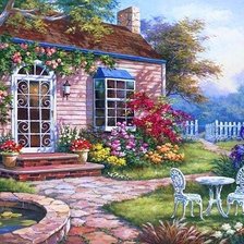 Схема вышивки «Уютный дворик»