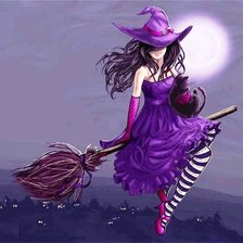 Схема вышивки «Ведьма в ночи»