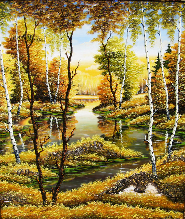 Осенний пейзаж. - живопись., пейзаж - оригинал