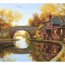 Осенний пейзаж. 378/210, 69/39 см.