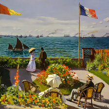 Схема вышивки «Garden at Sainte-Adresse.»