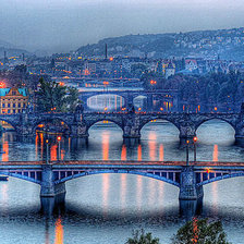 Схема вышивки «Ночной город»