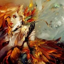 Схема вышивки «Девушка»