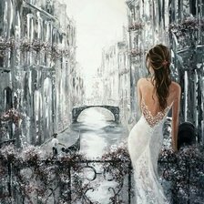 Схема вышивки «Девушка»