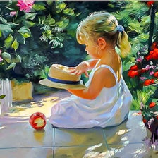 Схема вышивки «Apple & Hat.»