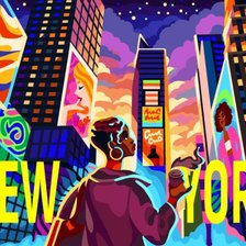 Схема вышивки «Нью-Йорк»