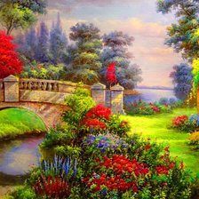 Схема вышивки «пейзаж»