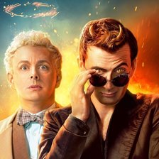 Схема вышивки «Кроули и Азирафаэль»