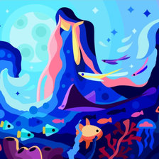 Схема вышивки «Русалка»