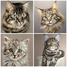 Схема вышивки «котейки»