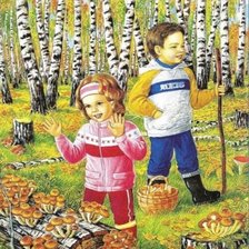 Схема вышивки «грибники»