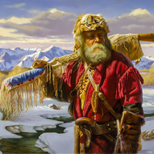 Схема вышивки «Lonely Trapper.»