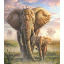 Схема вышивки «Слоники.»