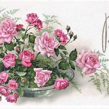Схема вышивки «ruže,váza»