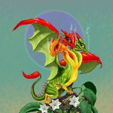 Схема вышивки «дракон»