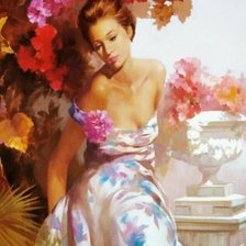 Схема вышивки «Девушка»