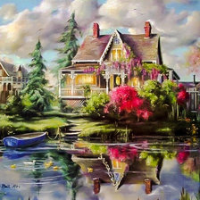 Схема вышивки «Mendocino Twilight.»