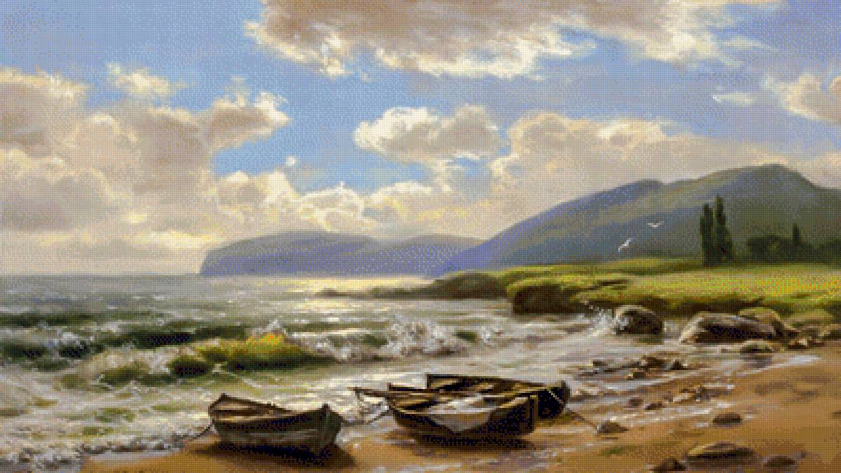 Resting from the Day. - mikhail satarov paintings.seascapes.birds. - предпросмотр