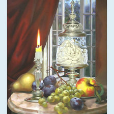 Схема вышивки «Натюрморт со свечой.»