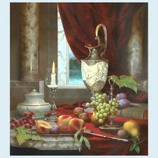 Схема вышивки «Натюрморт со свечой.2»