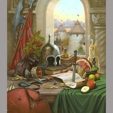 Схема вышивки «Натюрморт Древней Руси.»