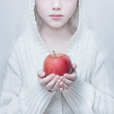 Схема вышивки «девочка с яблоком»