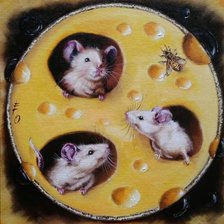 Схема вышивки «мышки»