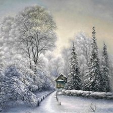 Схема вышивки «зима»