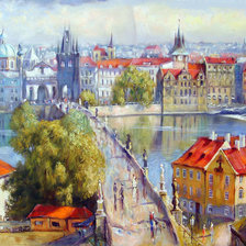 Схема вышивки «Пражский пейзаж»