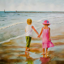 Miriam and Nicholas at the Beach.