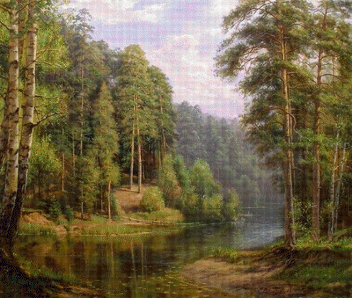 ЛЕС - вода, природа, пейзаж - предпросмотр