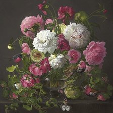 Схема вышивки «Цветы в вазе»