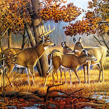 Схема вышивки «Олени»