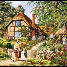 Схема вышивки «Домик»