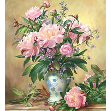 Схема вышивки «Пионы.Букет.»