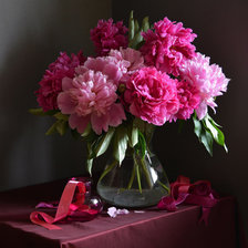 Схема вышивки «Пионы»