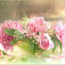 Схема вышивки «букет у окна»