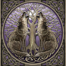 Схема вышивки «волки»