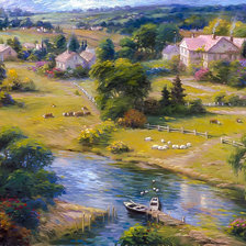 Схема вышивки «Seaside Cottage.»