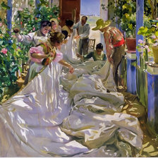 Схема вышивки «Sewing the Sail.»