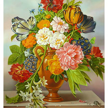 Букет и улитка.