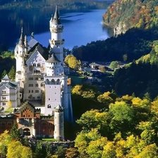 Схема вышивки «замок Нойшванштайн»